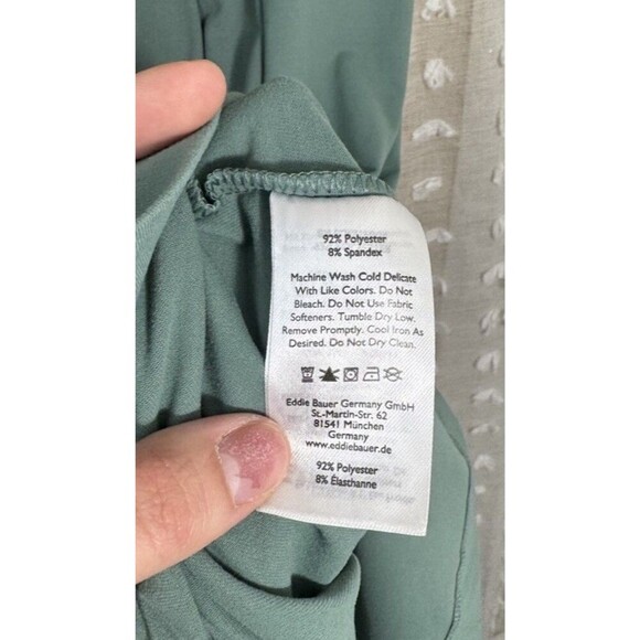 Eddie Bauer Women's Aster Crossover Dress Active Size Large Green Pockets - Picture 9 of 9